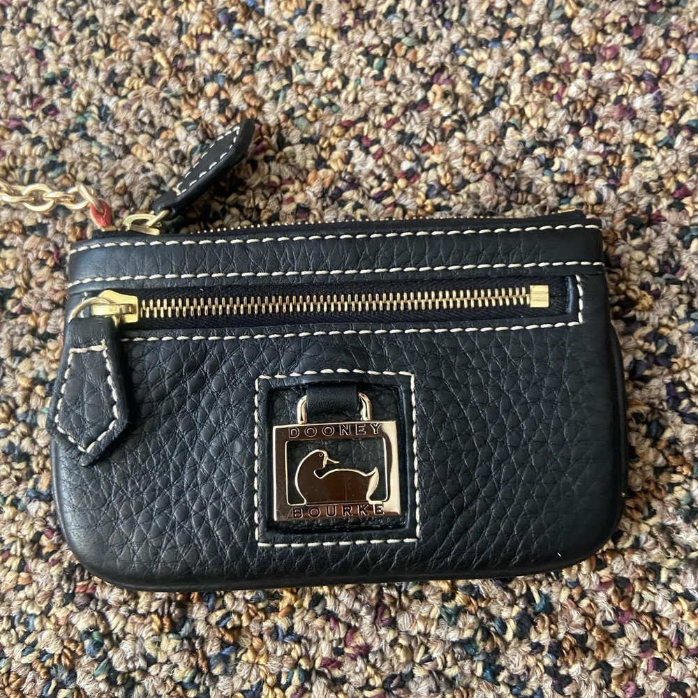 Rooney and Burke Good Condition Black Leather Keyring Wallet